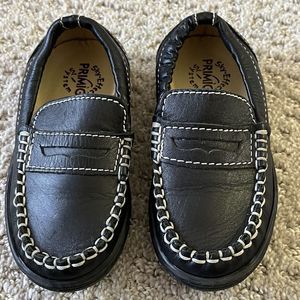 Primigi Boys Toddler Black Penny Loafer Sz 8 US 24 EU Vera Pelle Dress Classic